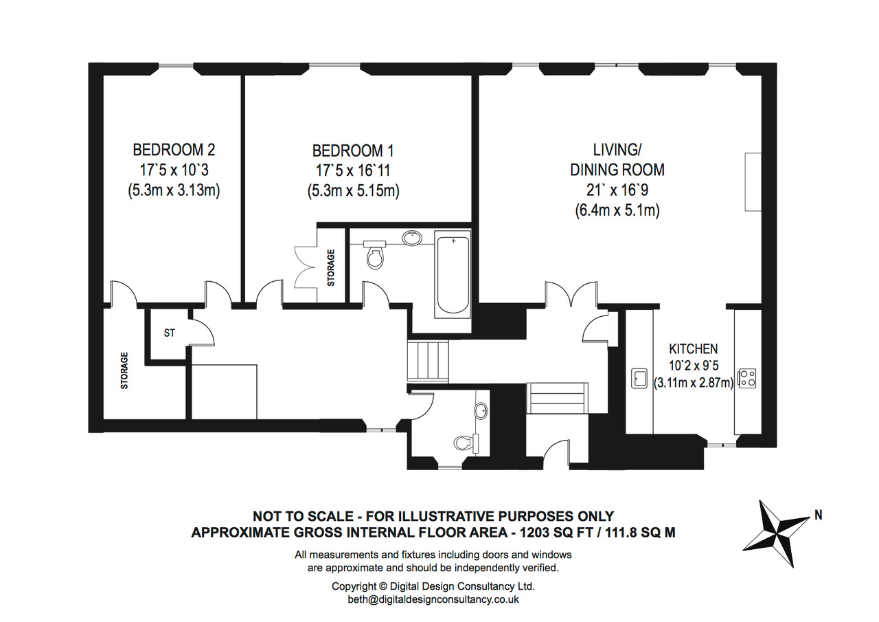 Minimum acceptable floor plan example